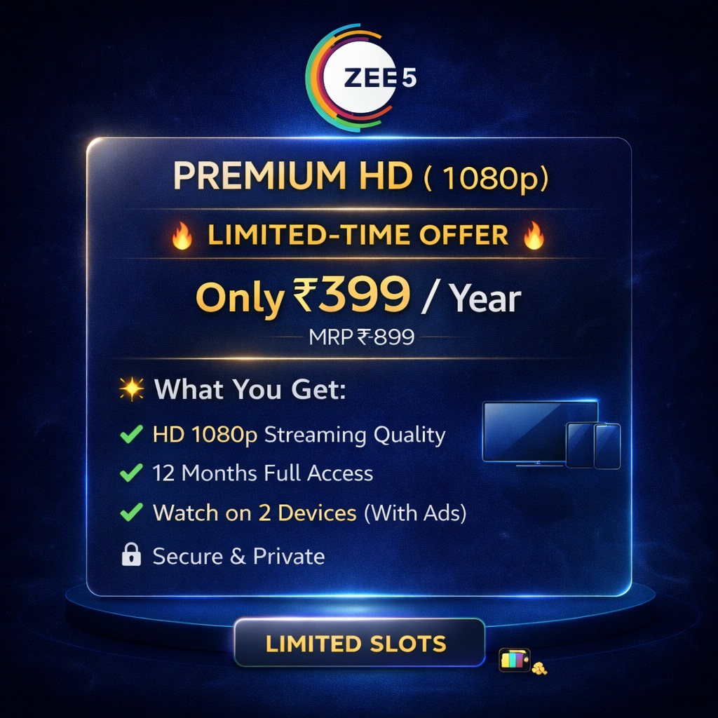 Streaming & Entertainment ZEE5 Premium HD 1Y