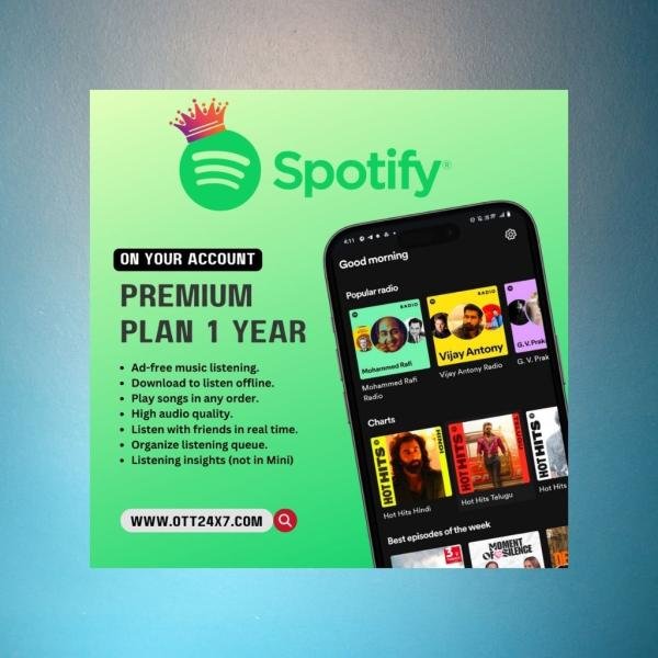 Spotify Premium Yearly on your email