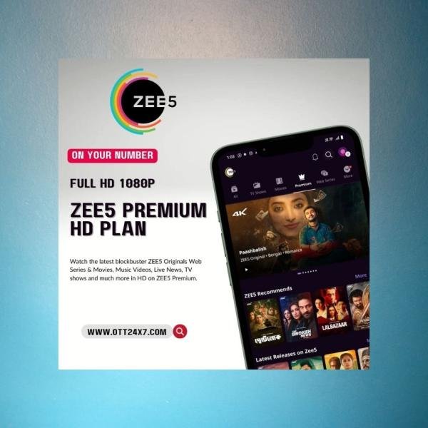 Zee5 Premium HD 1 Year and Premium 4k