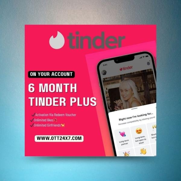 TINDER PLUS 6 MONTH