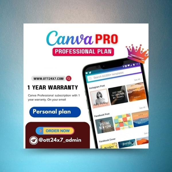 CANVA PRO PLAN Original Plan 1 year on Your email