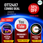 Indian OTT combo plan SONY, ZEE5, YOUTUBE PREMIUM