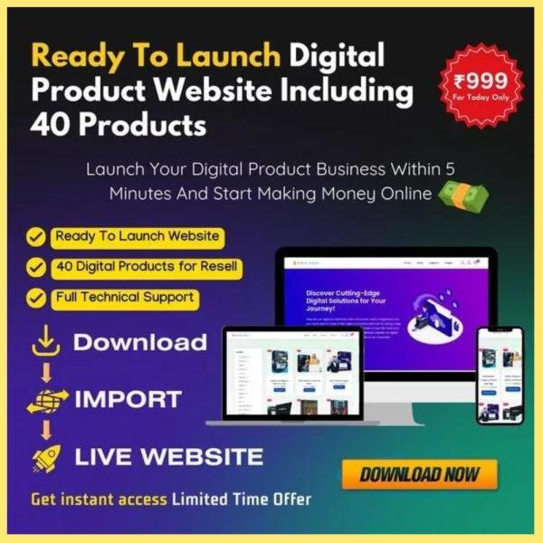 Digital Downloads Website Launch Your Business Instantly!