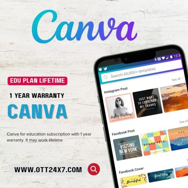 Get Canva Edu Pro Subscription Premium Design Features Lifetime (1 Year Warranty)