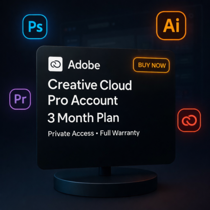 Adobe CC 3 month Pro Plan Account